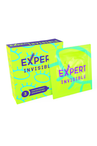 Презервативы EXPERT Invisible, ультратонкие, 3шт