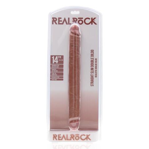 Двухсторонний фалоимитатор из ПВХ Slim Double Ended Dong 14 / 35,6 cm