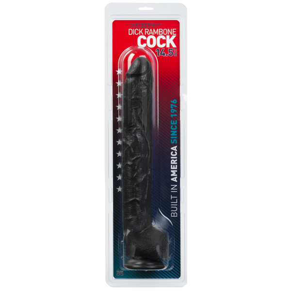 Фаллоимитатор огромного размера на присоске Dick Rambone Cock - Black фото