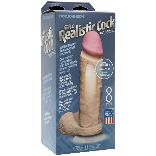 Фаллоимитатор реалистик с мошонкой на присоске Ultra Skin 8 Realistic Cock фото