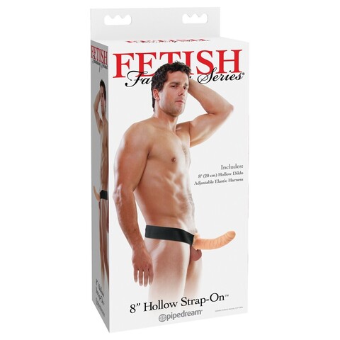 Полый страпон на ремне телесный Fetish Fantasy Series 8 Hollow Strap-On