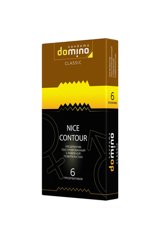 Презервативы Domino, classic, nice contour, 18 см, 5,2 см, 6 шт.