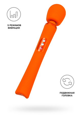 Вибромассажер Fun Factory VIM VIBRATING WAND, силикон, оранжевый, 31,3 см