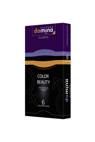 Презервативы Luxe DOMINO CLASSIC Colour Beauty 6 шт, 18 см