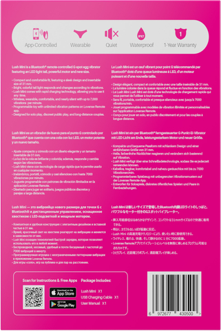 Виброяйцо LOVENSE Lush Mini, розовый