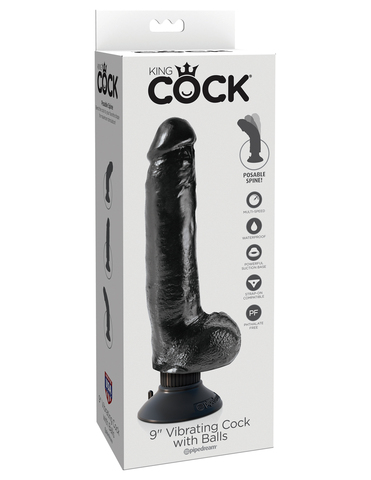 Вибромассажер 3в1 на съемной присоске 9 Vibrating Cock with Balls