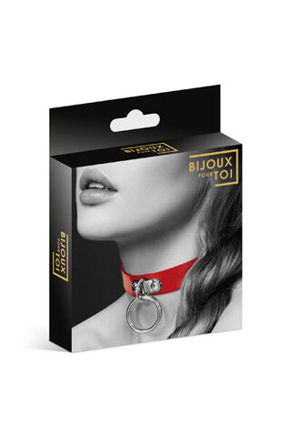 Чокер с кольцом COLLIER FETISH ROUGE