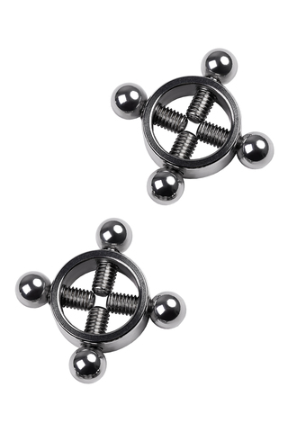 Зажимы для сосков Metal by TOYFA, металл, серебряные, 2,6 см (2 шт)