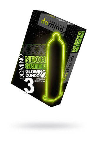 Презервативы Domino, neon, 5,2 см, 3 шт.