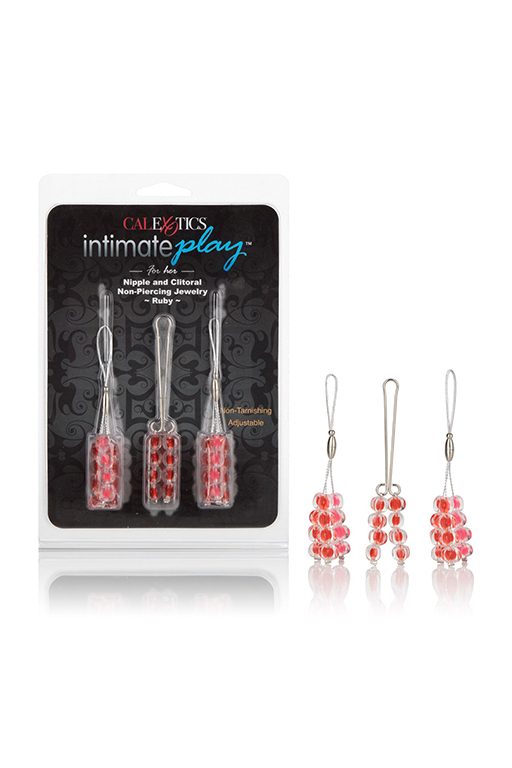 Intimate Play™ Nipple and Clitoral Non-Piercing Body Jewelry™ - Ruby фото