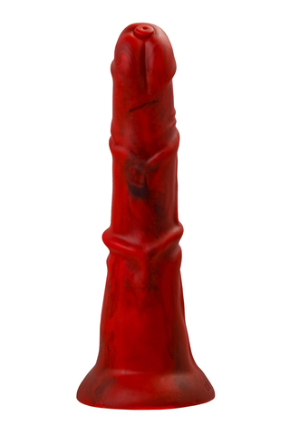 Вибратор Black&Red by TOYFA Monster Rex, силикон, красно-черный, 24,5 см