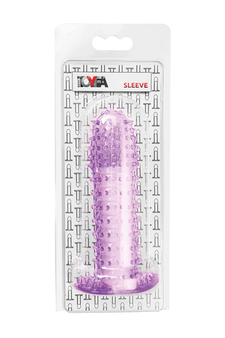 Насадка на пенис рельефная TOYFA Basic, TPE, фиолетовый, 12 см