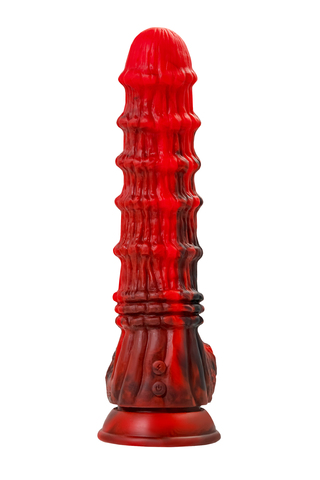 Вибратор Black&Red by TOYFA Monster Tops, силикон, красно-черный, 27 см