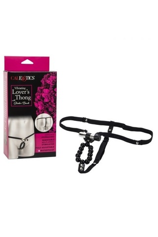 Вибротрусики Vibrating Lover's Thong With Stroker Beads