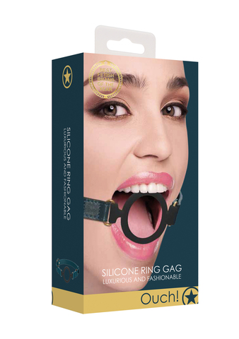 Кляп с креплением Ouch Ouch! - Silicone Ring Gag - Green