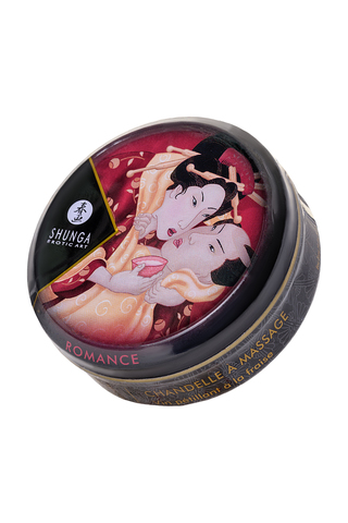 Массажное аромамасло в виде свечи Shunga «Романтика.Шампанское и клубника» (Romance), 30 мл