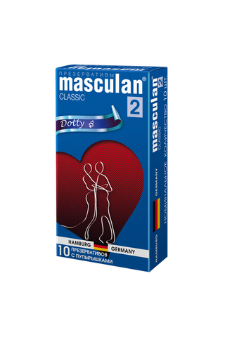 Презервативы Masculan Classic 2,  10 шт.  С пупырышками (Dotty)  ШТ