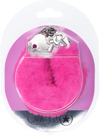 Наручники для эротических игр Heavy-duty Fluffy Handcuffs - Pink