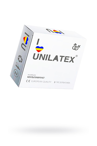 Презервативы Unilatex, multifrutis, аромат, цветные, 18 см, 5,4 см, 3 шт.