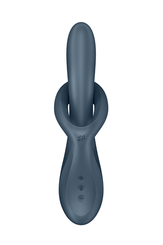 Вибратор и ротатор с функцией нагрева Satisfyer Heat Flex 4, силикон, серый