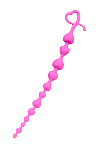 Анальная цепочка ToDo by Toyfa Long Sweety, силикон, розовая, 34 см, Ø 2,7 см