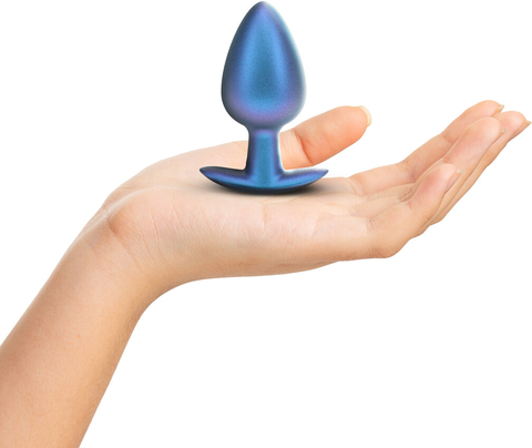 Анальная пробка из силикона L - Metallic Blu