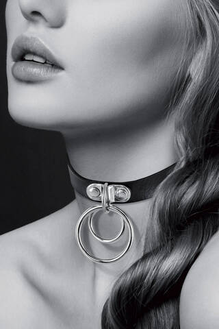 Чокер с кольцами COLLIER RAS DE COU NOIR