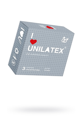 Презервативы Unilatex, dotted, латекс, точечные, 18 см, 5,4 см, 3 шт.